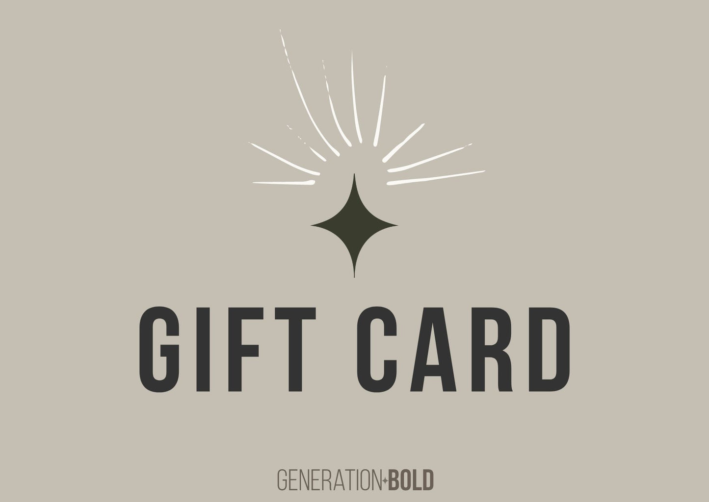 Generation Bold Gift Card